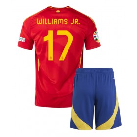 Spanien Nico Williams #17 Heimtrikot EM 2024 Kurzarm (+ kurze hosen)